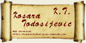 Kosara Todosijević vizit kartica